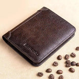 Genuine Leather Male Purse Card Holder Wallet Men - Saadstore