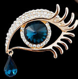 BIG EYE Rhinestone Brooch Pin - Saadstore