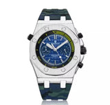 KIMSDUN Camouflage Silicone Strap Quartz Men Watch - Saadstore