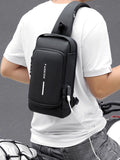 Sling Bag | Portable Chest Crossbody Anti - Theft Bag With Charging Port in UAE - Saadstore