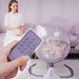 Baby Cradle | Baby Crib Cradle | Adjustable Portable Baby Electric Rocking Chair | Home Recliner With Remote and Bluetooth Music Control | Baby Swing Cradle - Saadstore